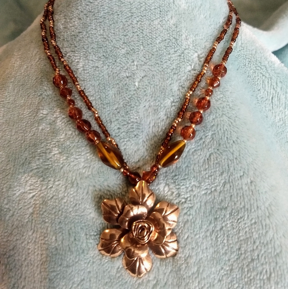 Cookie Lee Double Strand Beaded Necklace